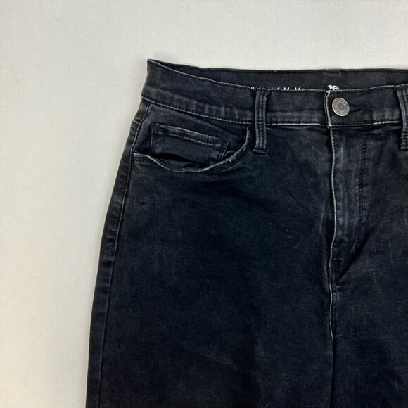 4 What Its Worth Womens Jeans Black Stretch High Rise Denim Raw Hem 30 Waist - Picture 6 of 9